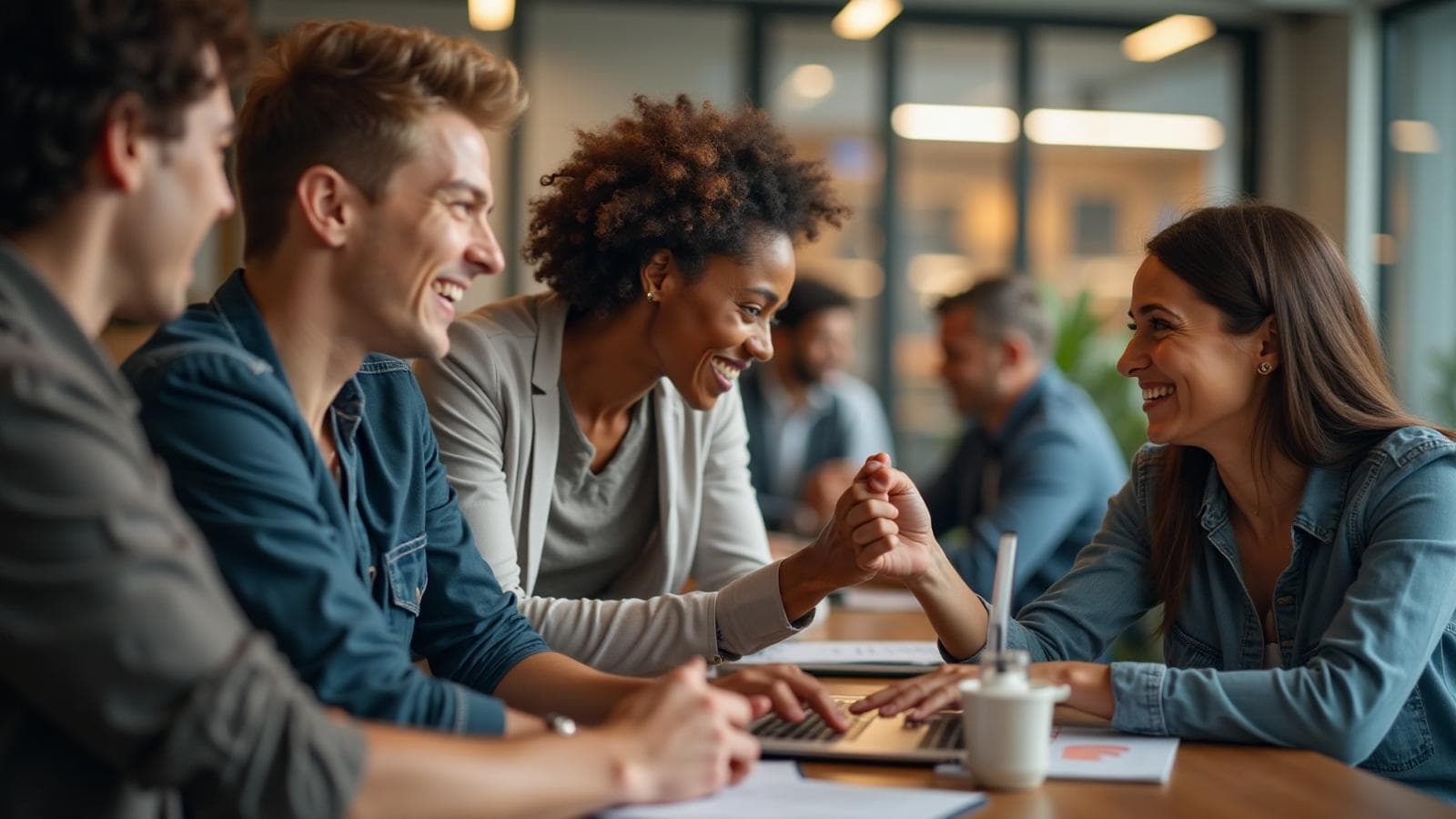 BrandingOnTheGo team members collaborating on AI chatbot and voice agent development